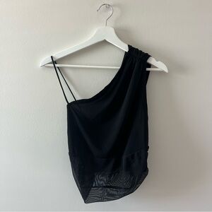 Zara Black One-Shoulder Women's Top
